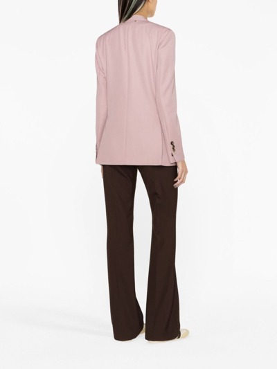 Shop Golden Goose Double-breasted Gabardine Blazer In Pink