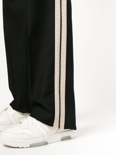 Palm Angels Men's Cotton Track Pants In Black