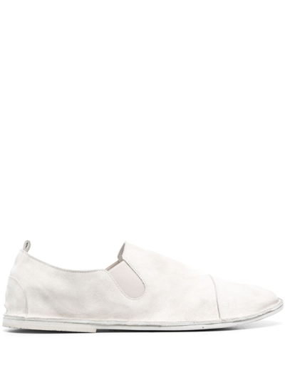Marsèll Round-toe Slip-on Leather Loafers In White