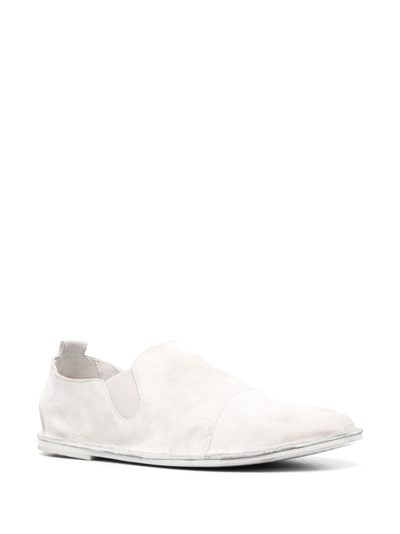 Shop Marsèll Round-toe Slip-on Leather Loafers In White