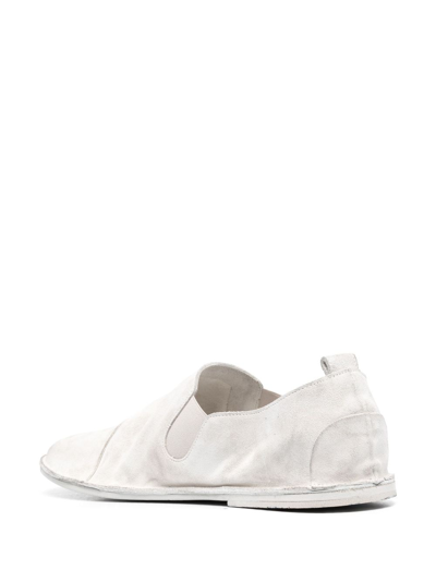 Shop Marsèll Round-toe Slip-on Leather Loafers In White