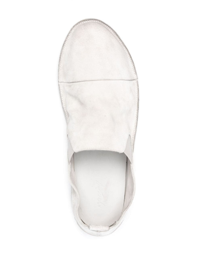 Shop Marsèll Round-toe Slip-on Leather Loafers In White