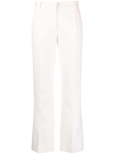 Shop Valentino Tailored High-waisted Trousers In Nude