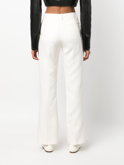 Shop Valentino Tailored High-waisted Trousers In Nude