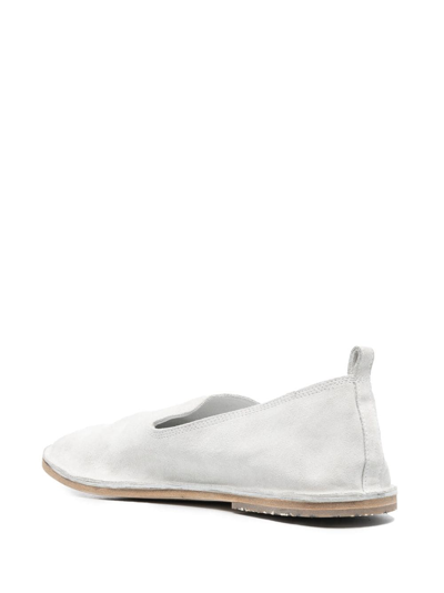 Shop Marsèll Strasacco Slip-on Leather Loafers In Grey