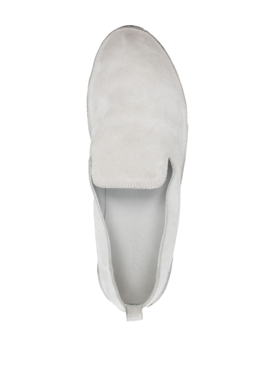 Marsèll Strasacco Slip-on Leather Loafers In Grey