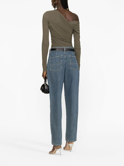 Shop Isabel Marant High-waisted Boyfriend Jeans In Blau