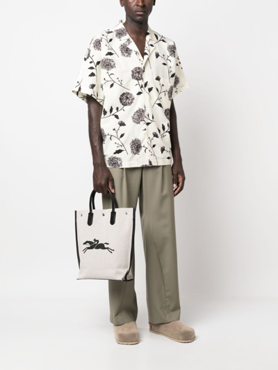 Longchamp Mittelgrosser Essential Shopper Aus Canvas In Neutrals