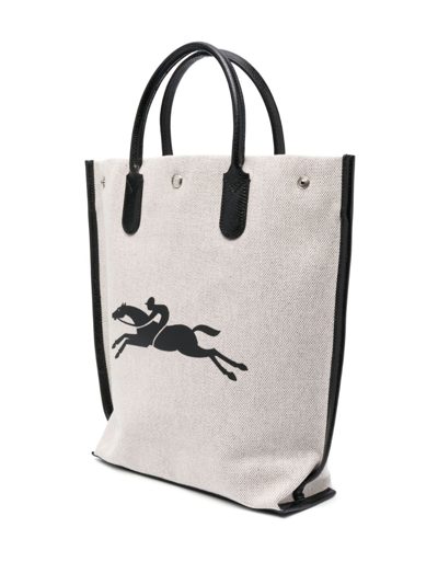 Longchamp Mittelgrosser Essential Shopper Aus Canvas In Neutrals