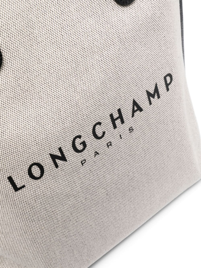 Longchamp Mittelgrosser Essential Shopper Aus Canvas In Neutrals