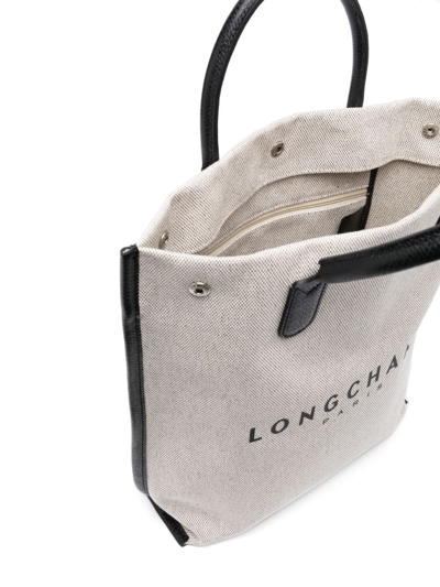 Longchamp Mittelgrosser Essential Shopper Aus Canvas In Neutrals