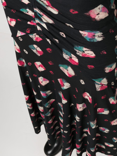 Shop Ulla Johnson Nadira Nocturne-print Maxi Skirt In Black