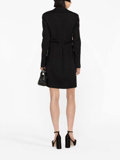 Shop Blumarine Notched-lapel Single-breasted Coat In Schwarz