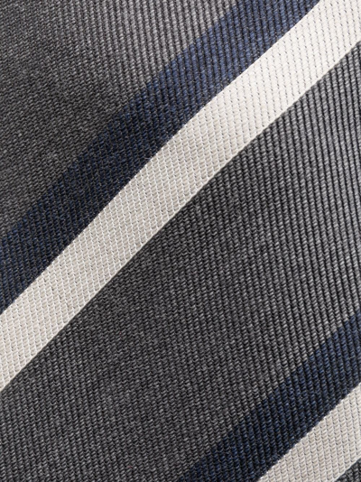 Brunello Cucinelli Stripe-print Pointed-tip Tie In Grau
