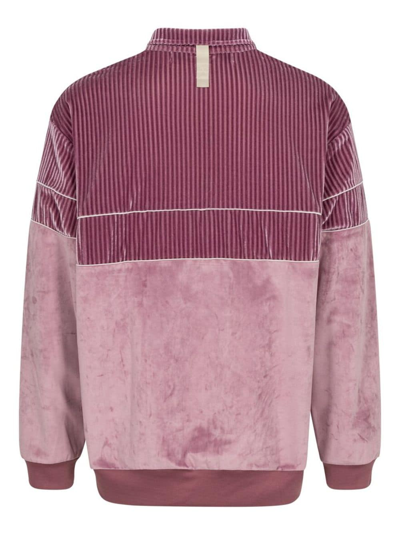 Shop Advisory Board Crystals Logo-embroidered Velour Pullover In Rosa
