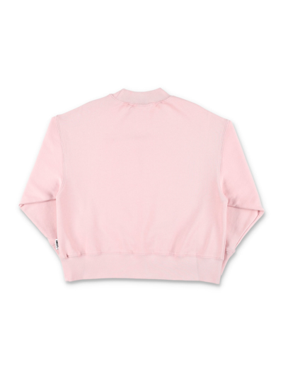Shop Palm Angels Bear Smile Sweatshirt In Rose