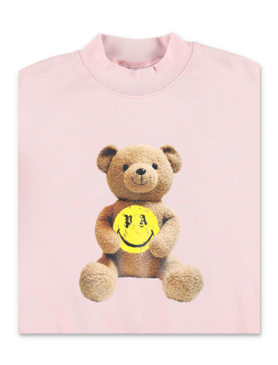 Shop Palm Angels Bear Smile Sweatshirt In Rose