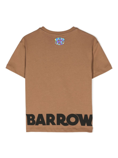Shop Barrow Printed T-shirt In Brown