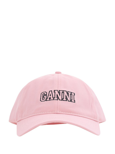 Shop Ganni Logo In Pink