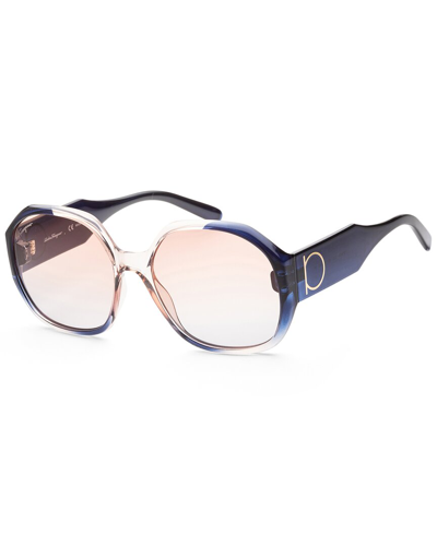 Shop Ferragamo Women's Fashion 60mm Sunglasses In Grey