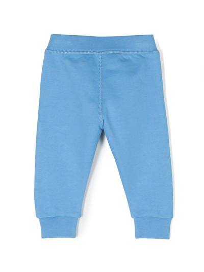 Dsquared2 Logo-print Cotton Track Trousers In Blue