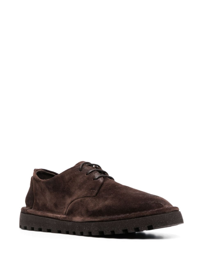 Marsèll Sancrispa Alta Pomice Leather Oxfords In Brown
