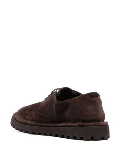 Marsèll Sancrispa Alta Pomice Leather Oxfords In Brown