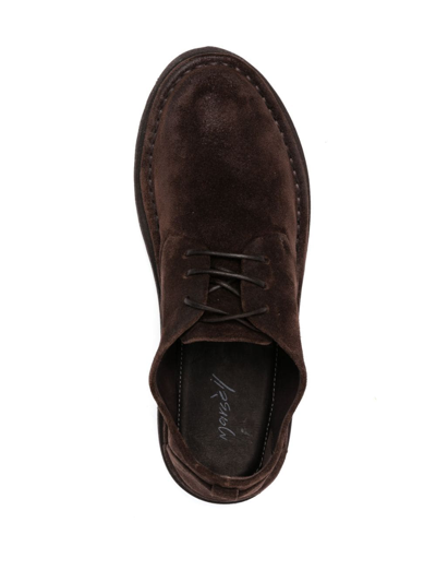 Shop Marsèll Sancrispa Alta Pomice Leather Oxfords In Brown