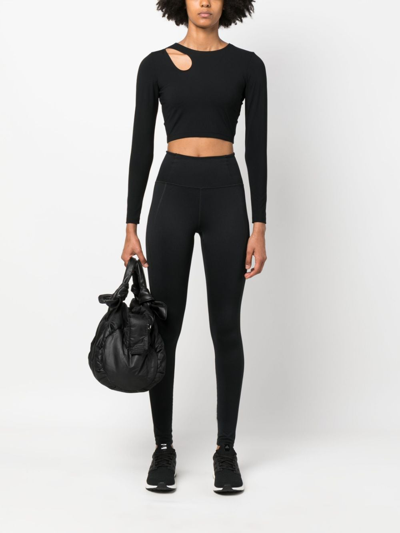 Shop Wolford Warm Up Cut-out Top In Black