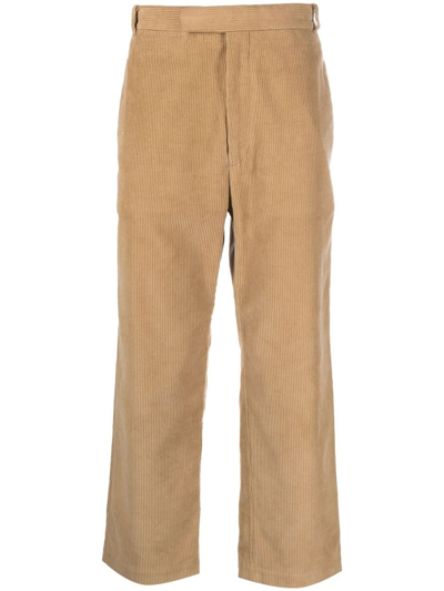 Shop Thom Browne Unconstructed Straight Leg Single Welt Pocket Trouser In Corduroy In Multi-colored