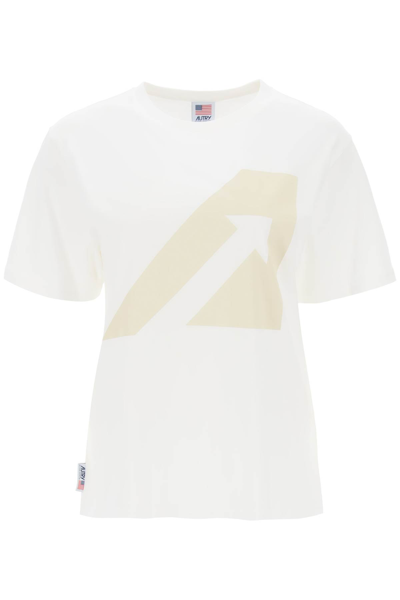 Shop Autry T Shirt With Logo Print In White
