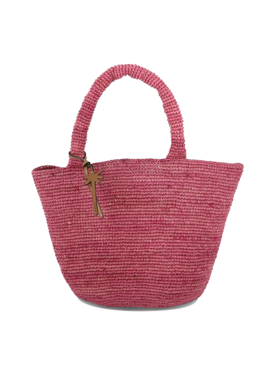 Shop Manebi "summer Medium" Handbag In Fuchsia