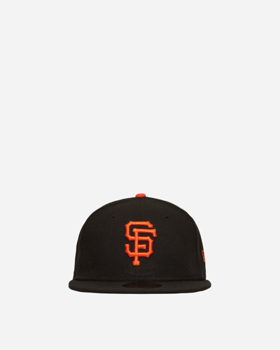 Shop New Era San Francisco Giant Patch 59fifty Cap In Black