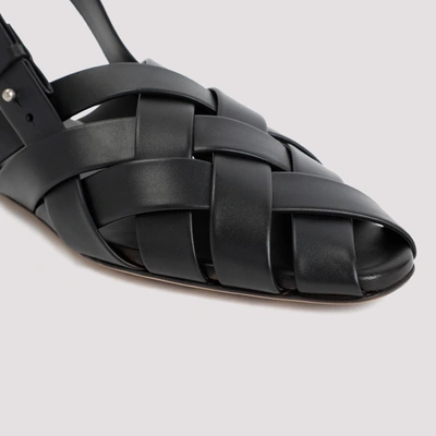 Shop Bottega Veneta Alfie Slipper Shoes In Black