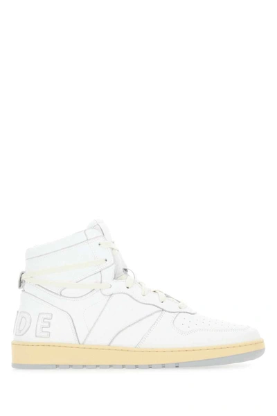 Shop Rhude Sneakers In White