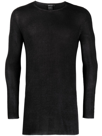 Shop Avant Toi Reversible Round Neck Pullover