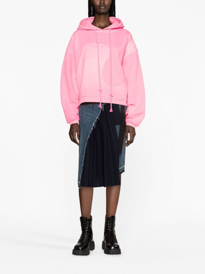 Erl Unisex Swirl Fleece Hoodie Knit In Pink | ModeSens