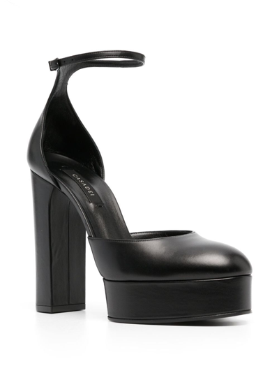 Casadei Black Patent Leather Pumps With Platform
