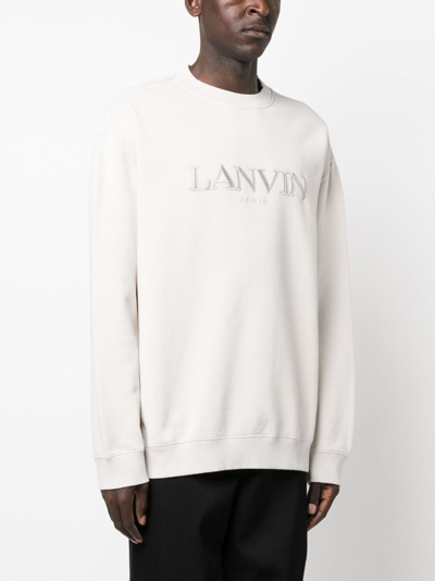 Shop Lanvin Classic  Paris Embr Sweatshirt
