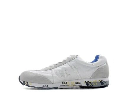 Pre-owned Premiata Schuhe  Herren Turnschuhe Trendy Weiss Leder Natürliche, Wildleder, Vlies