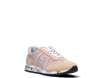 Pre-owned Premiata Shuhe  Frau Sneakers Trendy Beige Naturleder,stoff,wildleder Lucyd-6223