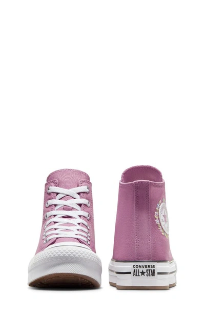 Shop Converse Kids' Chuck Taylor® All Star® Eva Lift High Top Platform Sneaker In Dahlia/ White/ Black