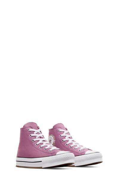 Shop Converse Kids' Chuck Taylor® All Star® Eva Lift High Top Platform Sneaker In Dahlia/ White/ Black