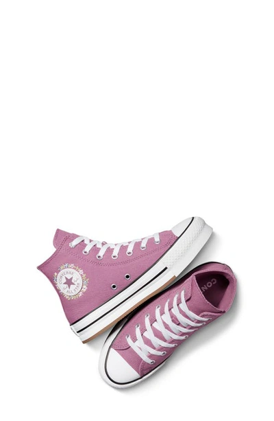 Shop Converse Kids' Chuck Taylor® All Star® Eva Lift High Top Platform Sneaker In Dahlia/ White/ Black