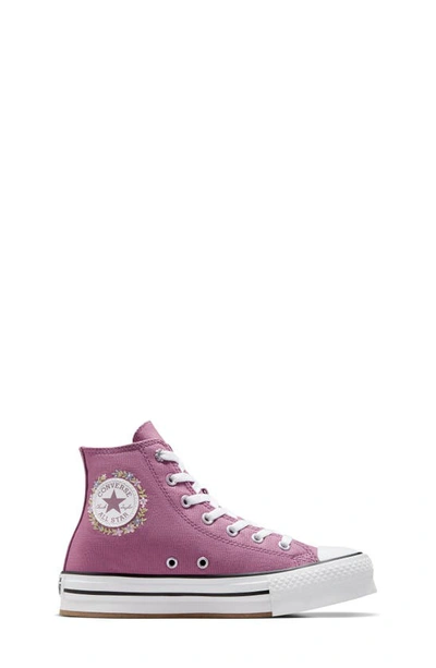 Shop Converse Kids' Chuck Taylor® All Star® Eva Lift High Top Platform Sneaker In Dahlia/ White/ Black