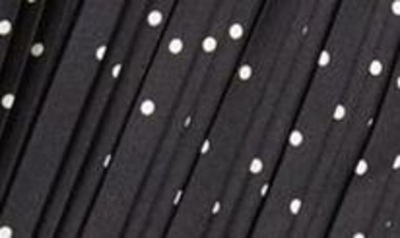 Shop Charles Henry Dot Plissé Tiered Dress In Black Polka-dot