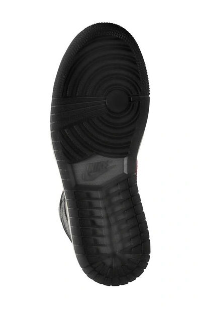 Shop Jordan Air  1 Mid Sneaker In Black/ Gym Red/ Grey/ Sail