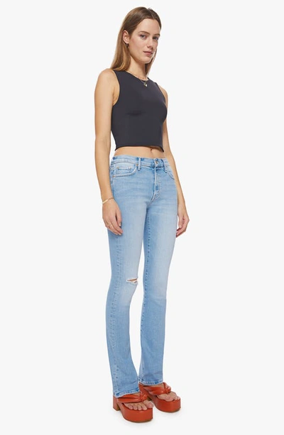 Shop Mother The Outsider Heel Slim Bootcut Jeans In Cat Daddy-o