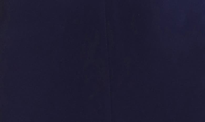 Maggy London Ruched Flutter Sleeve Midi Dress In Midnight