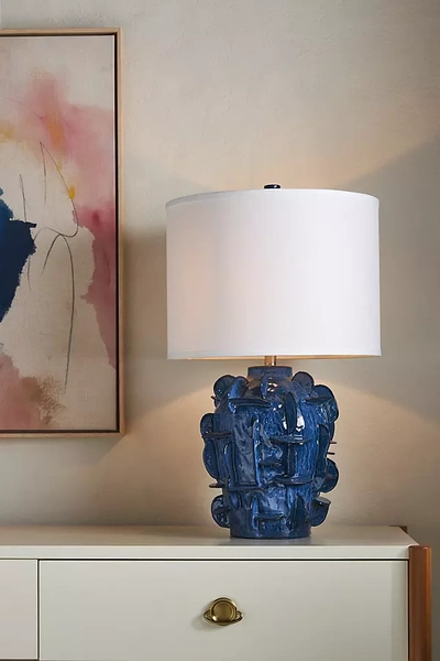 Shop Anthropologie Helios Table Lamp In Blue